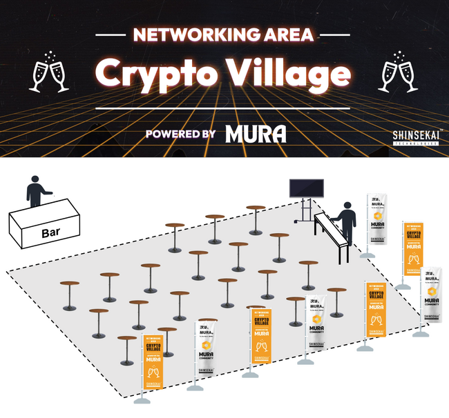 シンセカイテクノロジーズが国内最大級のクリプトカンファレンス「IVS Crypto 2024 KYOTO」の交流広場「Crypto Village powered by MURA」をプロデュース