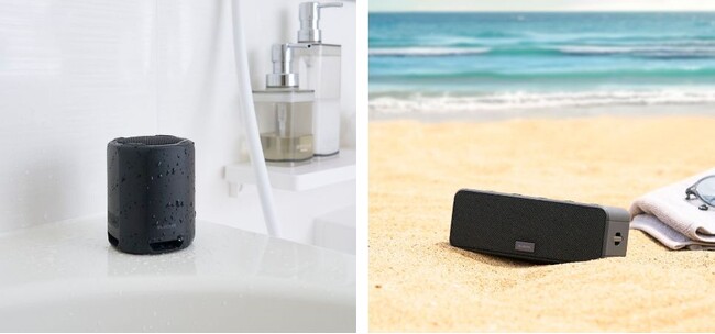 どこでも音楽を思い切り楽しめる！コンパクトサイズで、激しい水しぶきも気にせず使える防水性能搭載のポータブルスピーカーを新発売