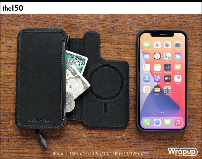 【新商品】キャッシュレス時代の財布一体型iPhoneケース「Wrapup」。スリムなのに一般的な手帳型ケースの5倍の収納力！