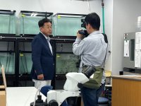 【岡山理科大学】好適環境水による陸上養殖、山本准教授に全国ネットのテレビ取材相次ぐ