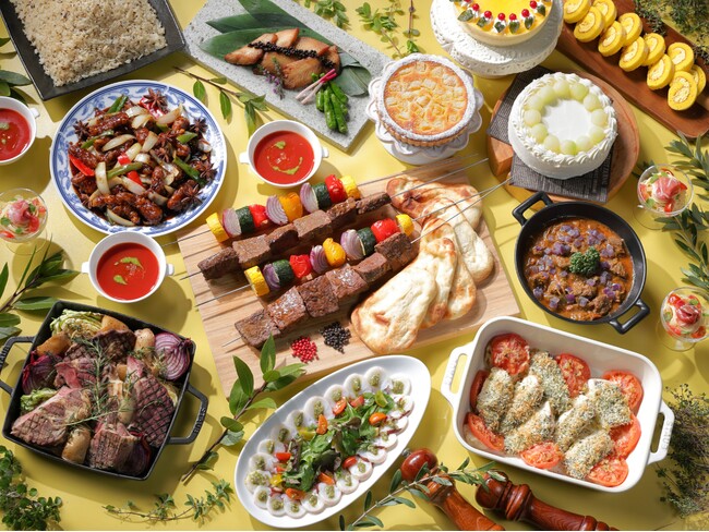 【ANAクラウンプラザホテル成田】清涼感のあるハーブと食欲を増進させるスパイスでウェルビーイングな食体験が楽しめる「HERBS & SPICES ビュッフェ」を7月1日より開催