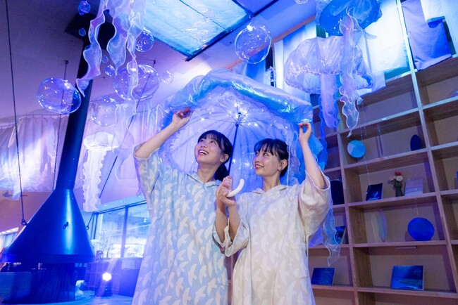 海なし県・埼玉のおふろcafe utataneに「海中cafe」が登場。暑さも日焼けも気にせず、おふろ屋さんで夏をクールに満喫