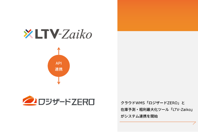 クラウドWMS「ロジザードZERO」と在庫予測・粗利最大化ツール「LTV-Zaiko」がシステム連携を開始