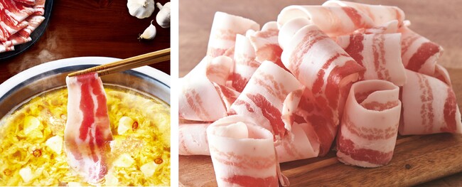 にんにくたっぷりの濃厚スープで食べる“罪深きしゃぶしゃぶ”。甘い脂が口いっぱいに広がるイベリコ豚と合わせて溢れる背徳感！