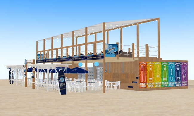 米国No.1クラフトビールBLUE MOONを楽しめるラグジュアリーな海の家「BRIGHT ZUSHI by BLUE MOON」が逗子海岸に期間限定オープン（2024年6月28日～9月1日）