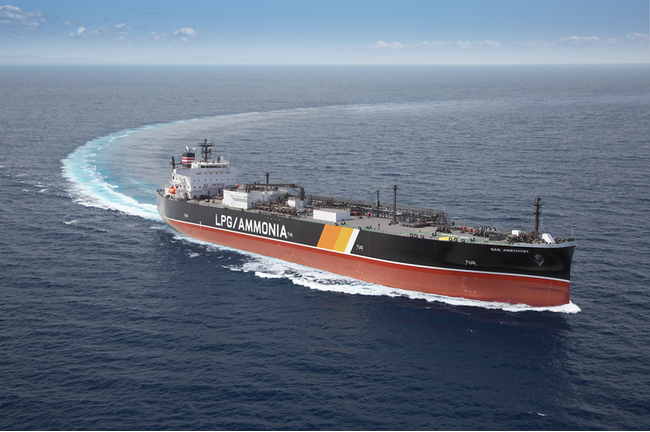 アストモスエネルギーとの共同保有船を「GAS AMETHYST」と命名