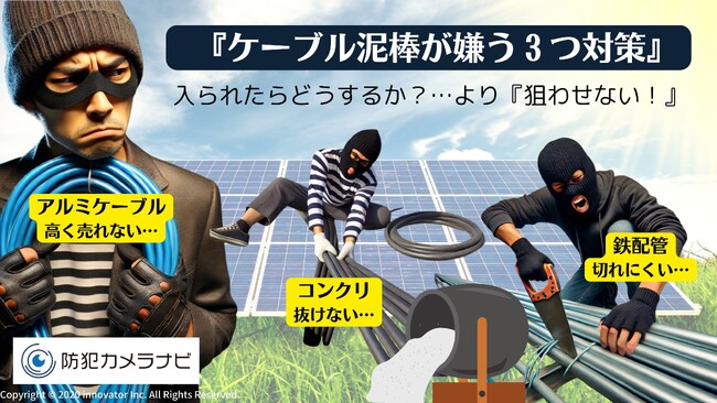 太陽光の銅線ケーブル盗難対策で「警備員」とか「録画」とか『入られた後のことばかり考えてはいませんか？』自分の親なら絶対薦める！手間や時間は泥棒の理想を打ち壊す、まずは優先すべき防犯対策はコレ！