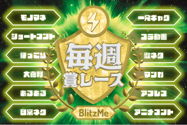 【笑いの総合格闘技】BlitzMe「毎週賞レース」が好評につき7月も継続開催決定！
