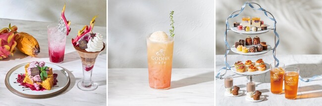GODIVA cafeから、ドラゴンフルーツや桃を使用した期間限定のスイーツを発売！盛夏のシーズナルメニュー＆アフタヌーンティーセット新メニュー