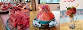 (右から)「まぐろ3種食べ放題!」や「まぐろ堪能頂上丼」「マグロソフト」が登場! (右から)「まぐろ3種食べ放題!」や「まぐろ堪能頂上丼」「マグロソフト」が登場!