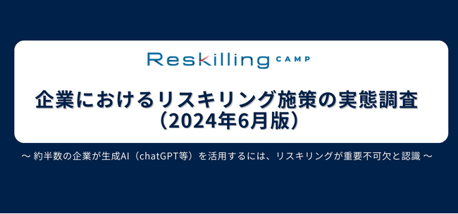 リスキリング支援サービス『Reskilling Camp』企業におけるリスキリング施策の実態調査 （2024年6月版）