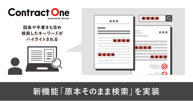 契約データベース「Contract One」の検索機能を強化、新たに「原本そのまま検索」を実装