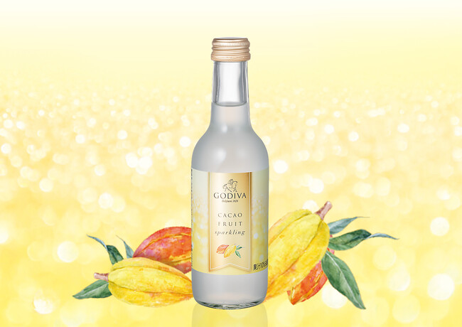 ゴディバ「カカオフルーツジュース」初の炭酸飲料「カカオフルーツ スパークリング」