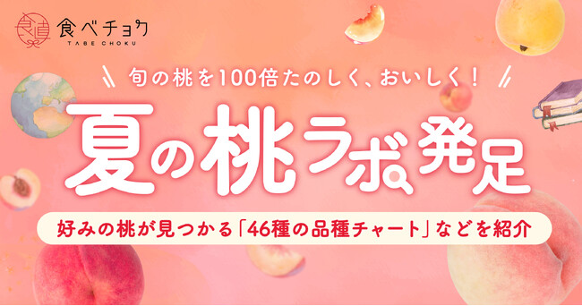 旬の桃が100倍美味しく楽しめる「夏の桃ラボ」発足！46種以上の桃の品種チャートや気候変動による桃の栽培状況の変化など、桃の魅力を最大限楽しめるコンテンツを提供。