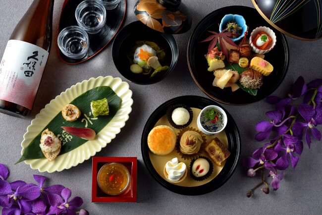 【ホテル椿山荘東京】日本酒「久保田」とのコラボレーション！栗やゆず、いちじくなどの秋の味覚に6種の人気銘柄を使用した「KUBOTAアフタヌーンティー」を9月17日よりスタート