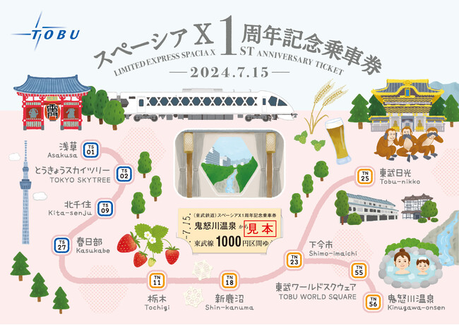 スペーシア X１周年記念乗車券を、７月１５日(月・祝)より発売します！