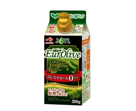キャノーラ油とエクストラバージンオリーブオイルをブレンド　　　JOYL「AJINOMOTO EurOlive」（ユーロリーブ）スマートグリーンパック(R)発売