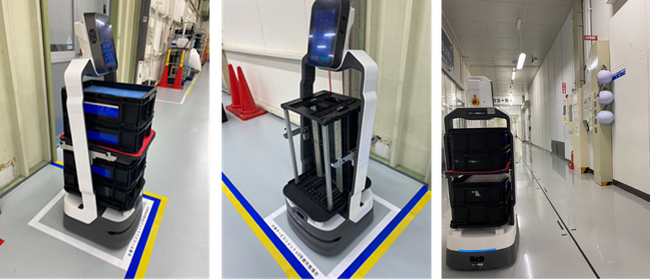 パナソニック インダストリー株式会社竜野工場　搬送用ロボットとしてα８号（アルファエイト）採用