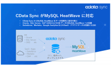 ETL / ELT ツール『CData Sync』がHeatWaveに対応　～400種類以上のSaaS・データベースからHeatWaveへのデータパイプラインをノーコードで構築～