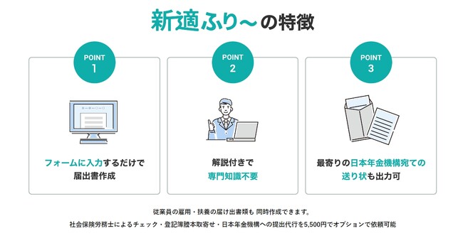 健康保険・厚生年金の新規適用届が無料で作成届出できる「新適ふり～」の提供開始！