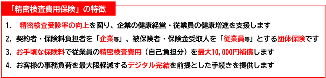 企業の健康経営を支援する「精密検査費用保険」のご案内開始～従業員の健康増進に保険を活用した新たなソリューションを提供～
