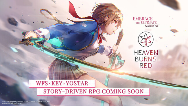 グリー、「ライトフライヤースタジオ」と「Key」が企画・制作する『ヘブンバーンズレッド』の英語版配信を決定