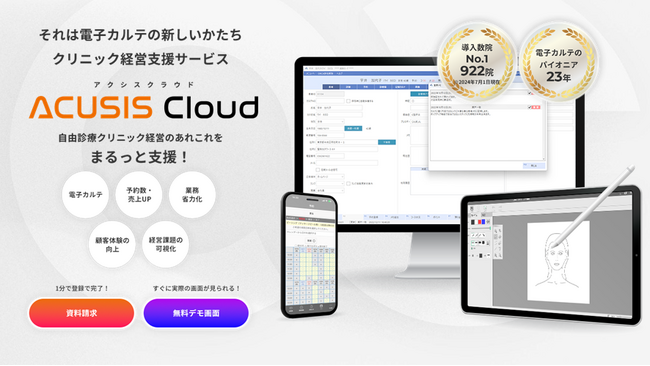 クラウド電子カルテ『ACUSIS Cloud』プロダクトサイト　リニューアル！