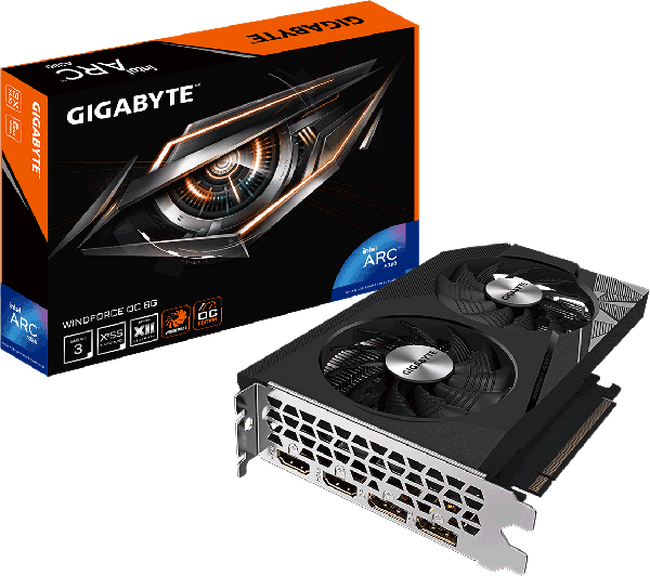 GIGABYTEから、Intel(R) Arc(TM) A380 高冷却デュアルファン搭載グラフィックボード『GV-IA380WF2OC-6GD』発売