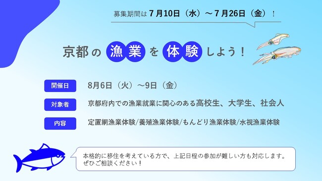 【京都府】漁業インターンシップ参加者募集！
