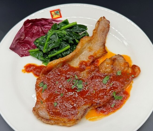 高崎パスタ発祥の店シャンゴ × ベイシア　共同開発焼くだけ簡単調理の味付け肉「トマトジンジャーポークステーキ」ベイシアで7月17日（水）より期間限定販売