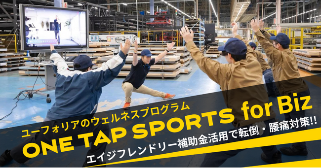 【エイジフレンドリー補助金活用】ユーフォリア提供の産業トレーナーによる転倒防止・腰痛予防プログラムが、4分の1の価格で導入可能