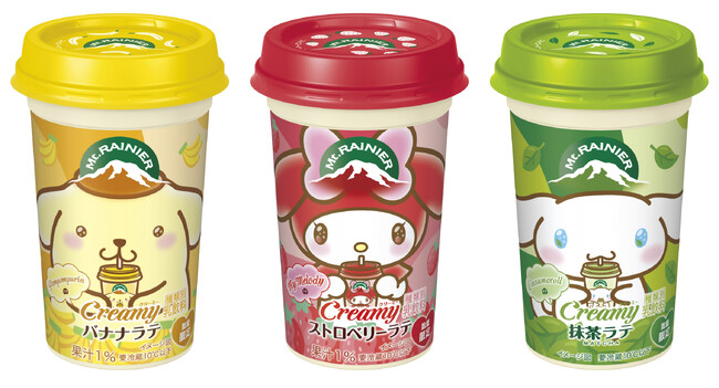 「マウントレーニア」の「Creamy」シリーズに「サンリオ」の人気キャラクターが登場！7月22日（月）週より全国にて数量限定発売