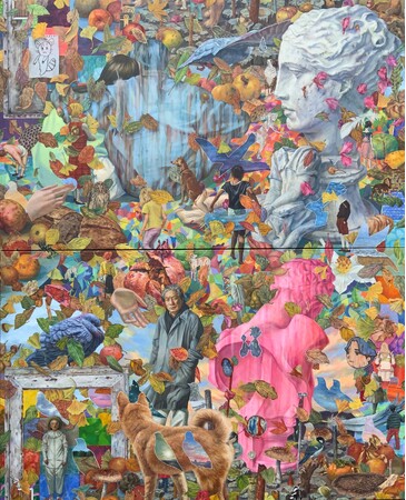 【銀座 蔦屋書店】大川心平の個展「乾いたパンと濡れた羽」を7月20日（土）より開催。上下左右に組みわせ可能な2枚のキャンバスで、時間の経過や多角的な視点を表現する。