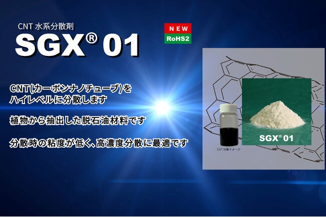 カーボンナノチューブ向け　水系分散剤「SGX(R)01」を発売