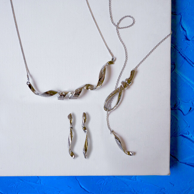 【LANVIN en Bleu costume jewelry】メタリックコレクション