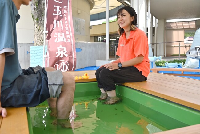 さいたま水族館と温泉道場がコラボ！　玉川温泉の源泉を使用した「フィッシュセラピー足湯」とおふろcafe 系列店舗での「移動水族館」展示を行います