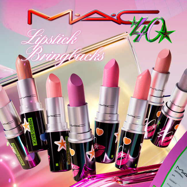 【M・A・C】M・A・Cの40周年を記念して、ファン待望の人気8色が限定復刻！「M・A・C 40 LIPSTICK BRING BACKS」