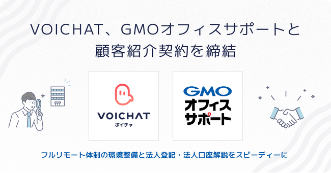 VOICHAT（ボイチャ）、GMOオフィスサポートと顧客紹介契約を締結