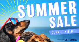 OFTではサマーセールを開催します。ペットも飼い主さんも快適グッズで熱い夏を乗りきろう♪ OFTではサマーセールを開催します。ペットも飼い主さんも快適グッズで熱い夏を乗りきろう♪