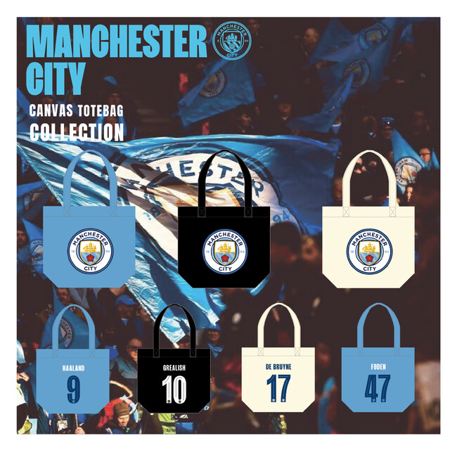 サッカープレミアリーグ『マンチェスター・シティFC』より、キャンバストートバッグシリーズをリリース。