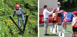 昨年開催「第13回雪印メグミルク杯ジュニアサマージャンプ大会」の様子 昨年開催「第13回雪印メグミルク杯ジュニアサマージャンプ大会」の様子