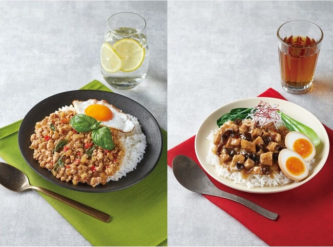 夏休みのランチにおすすめ！おうちでかんたん手軽に世界の料理を楽しめる！「唐辛子の辛さとさわやかな味わいが広がる　ガパオライスの具」「牡蠣油の豊かな旨み　ルーロー飯の具」