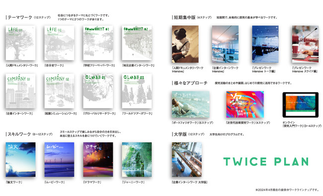 【個人探究への準備に最適！】短期間で取り組める『トゥワイス・プラン』の新しい探究学習プログラム提供スタート！