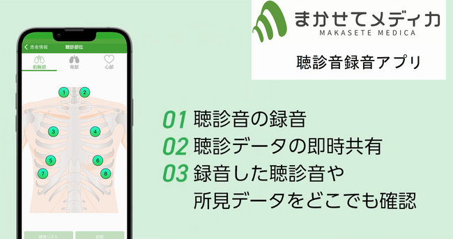 効率化と使い易さを追求した聴診音録音アプリが誕生！