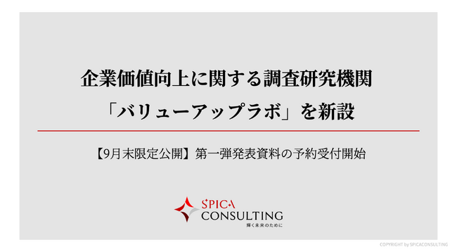 企業価値向上に関する調査研究機関「バリューアップラボ」を新設