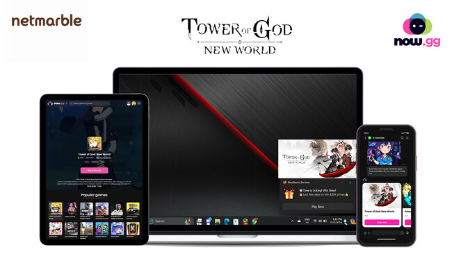 now.gg, Inc.ネットマーブルと戦略的パートナーシップを締結now.ggクラウドを通じて本格アニメーションRPG「神之塔：NEW WORLD」を日本及び北米市場で提供開始