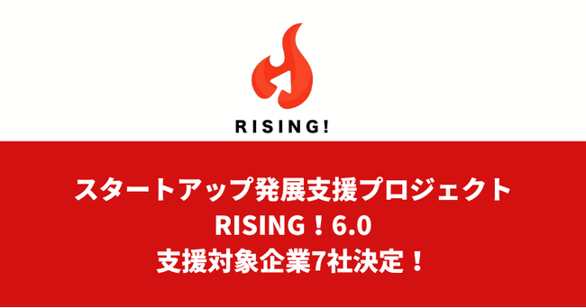 大阪からイノベーションを巻き起こす！ 2024年度スタートアップ発展支援プロジェクト「RISING！6.0」支援対象企業7社が決定！