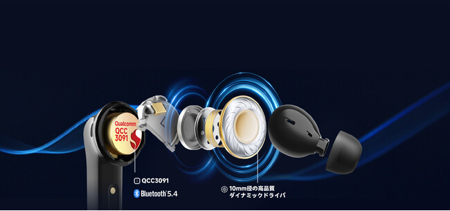 50dB低減の強力ANCとハイレゾ対応の完全ワイヤレスイヤホン「EarFun Air Pro 4」発売