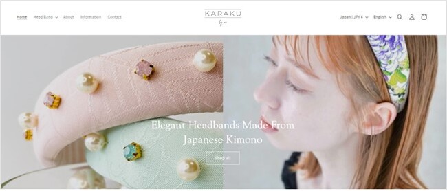 着物生地のヘアアクセサリーブランド KARAKU by meの新しいWebサイトがオープンしました