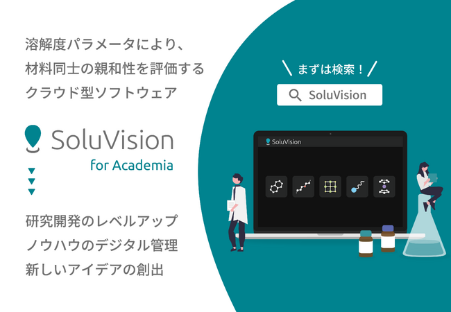 【溶解度パラメータ計算ソフト- SoluVision】アカデミア向け新プランの提供について